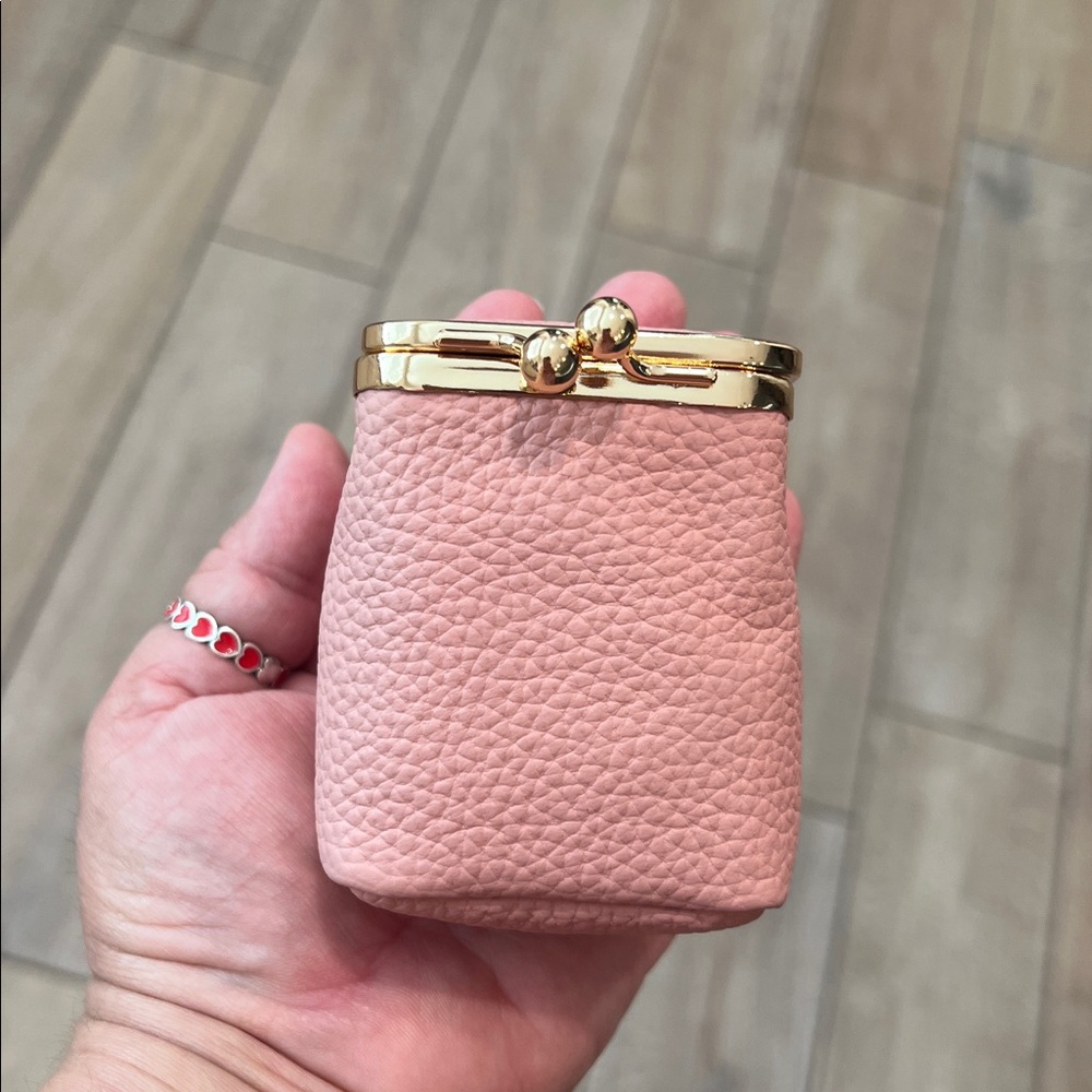 Pink Mini Kiss-Lock Coin Pouch - Picture 5 of 16